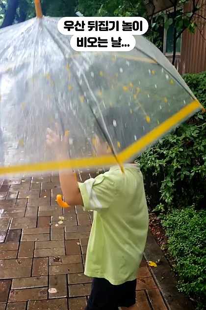 #비오는날#여름일상#우산놀이#즐거운놀이#네이버숏폼#네이버클립